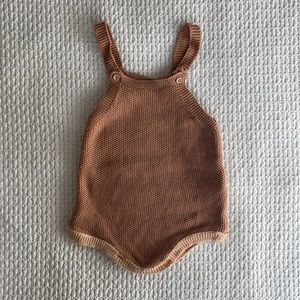 Zara crochet knit romper unisex gender neutral